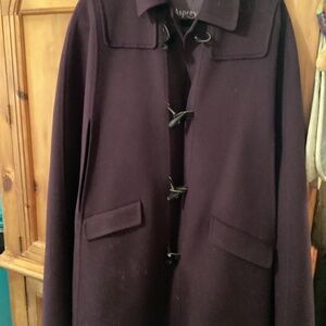 Asprey Womans 100% Cashmere Burgandy Jacket Cape NWOT